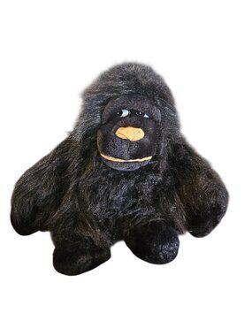 VTG 90s Luv Bunch Side Eye Gorilla Plush Stuffed Animal Black 10" Acme